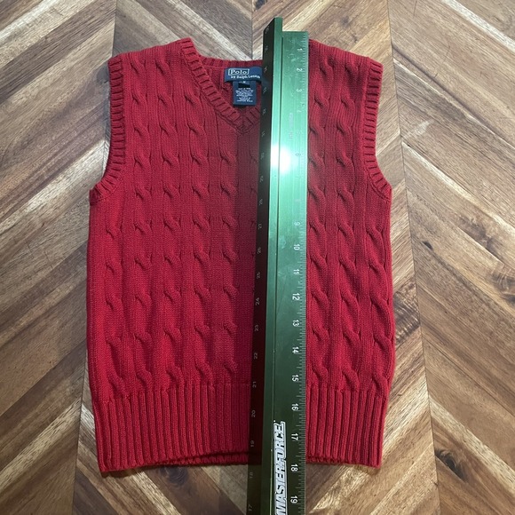Polo Ralph Lauren Sweater Vest Cable Knit Pullover Vintage Youth Boys Size 5 - Picture 5 of 6